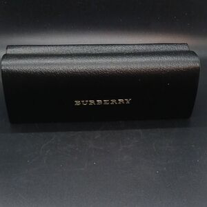 BURBERRY GLASS/SUNGLASS CASE BLACK WITH BEIGE SUEDE LIKE INTERIOR